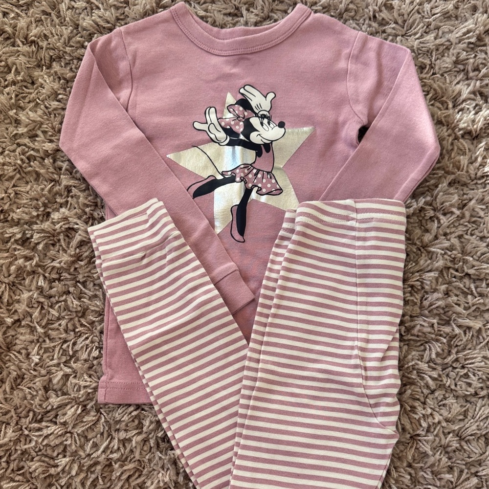 Gap Pink Minnie Mouse Pajama Set